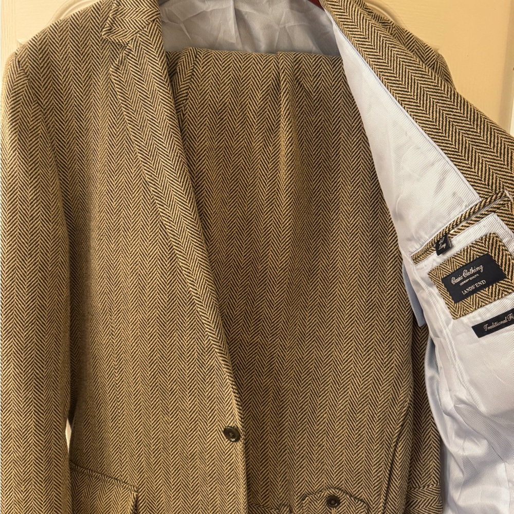 Lands' End Classic Herringbone Blazer